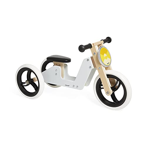 Janod - Draisienne Tricycle Évolutif 2-en-1 en Bois – Siège