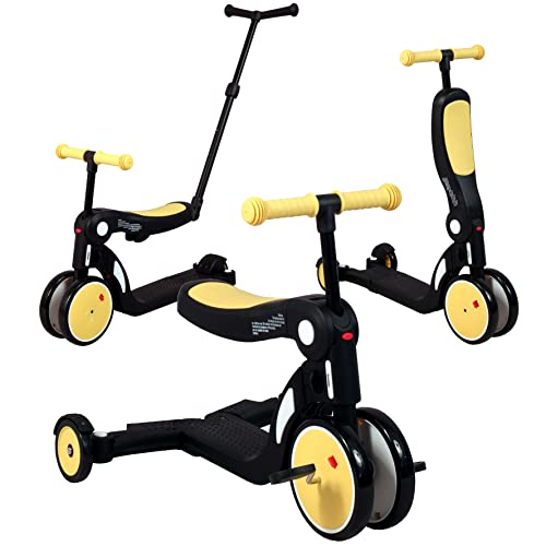 Looping SCOOTIZZ 5-en-1 | Draisienne Évolutive Bébé avec Barre de