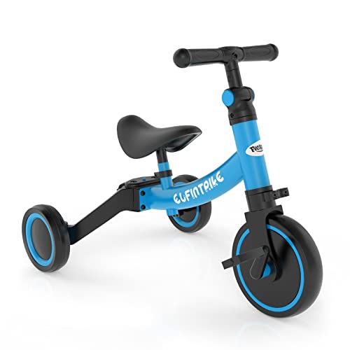 PLEKER 3 en 1 Tricycle Vélo Enfant,Tricycle bébé évolutif 1-3