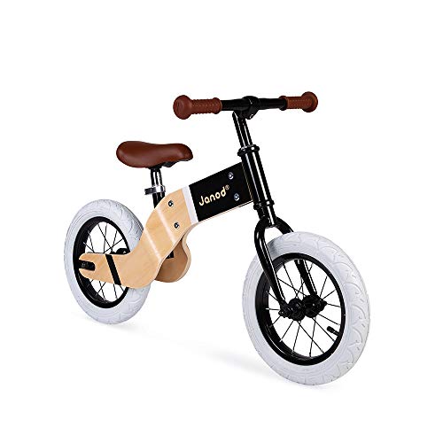 Janod - Draisienne Deluxe Bi-Matière Bois Courbé et Métal -