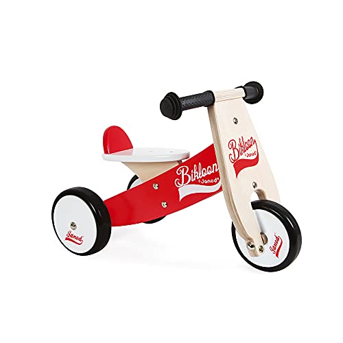 Janod - Porteur Enfant en Bois Draisienne Little Bikloon -
