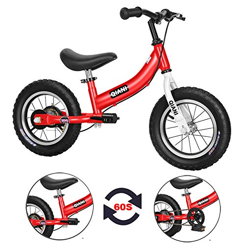 Qiani Draisienne vélos Enfants 2 en 1,pour 2-7 Ans Enfants,avec